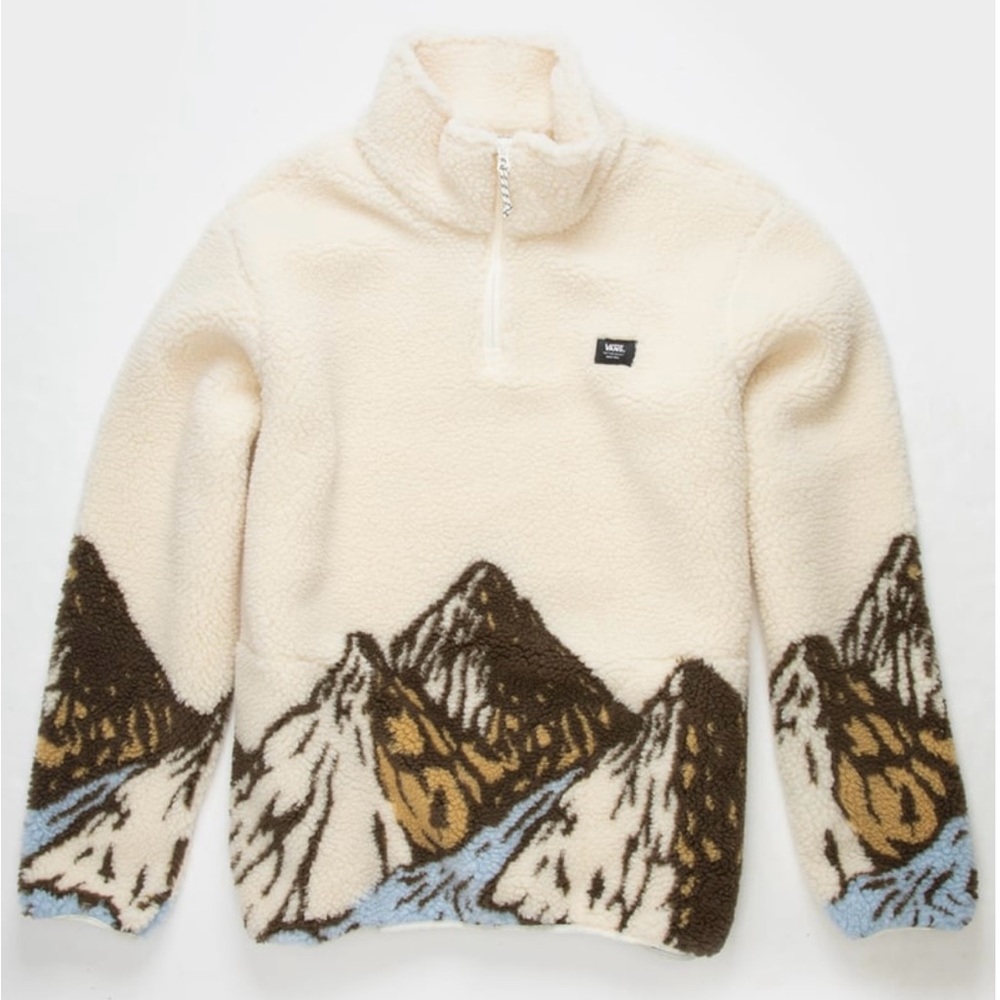 Vans Mt. Sherpa Quarter Zip Men’s Pullover Sweatshirt XS